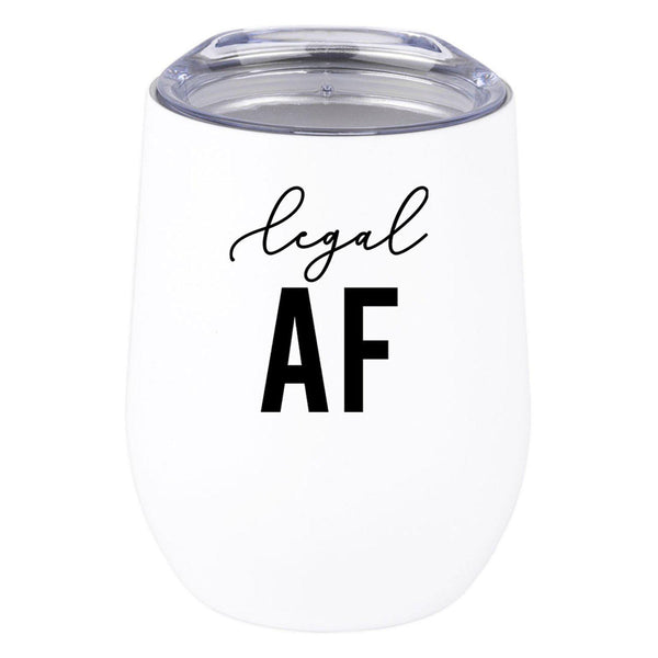 Andaz Press Funny You Got This Wine Tumbler with Lid Stainless Steel Insulated, White