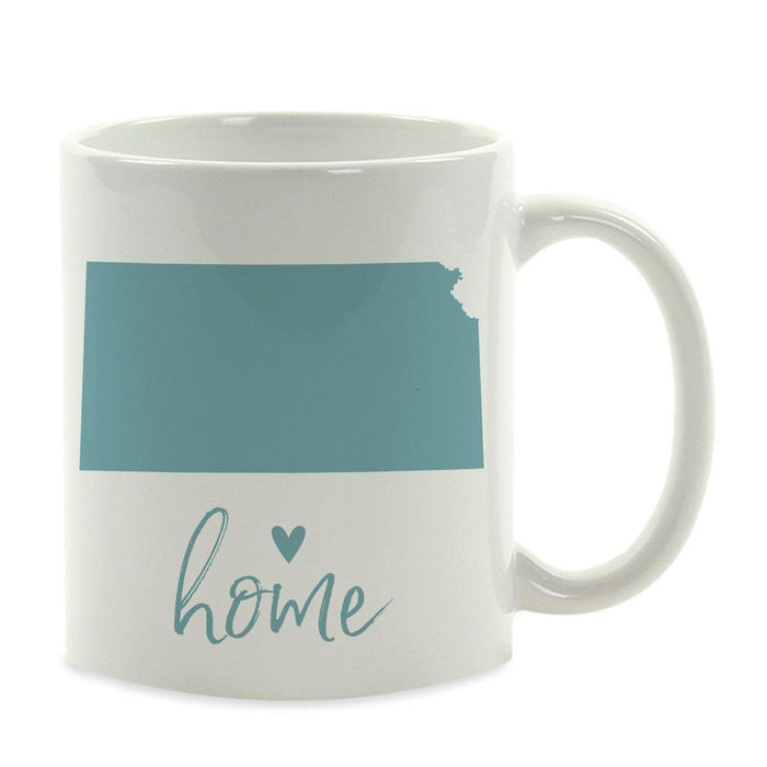 Andaz Press 11 oz Aqua US State Home Heart Coffee Mug-Set of 1-Andaz Press-Kansas-