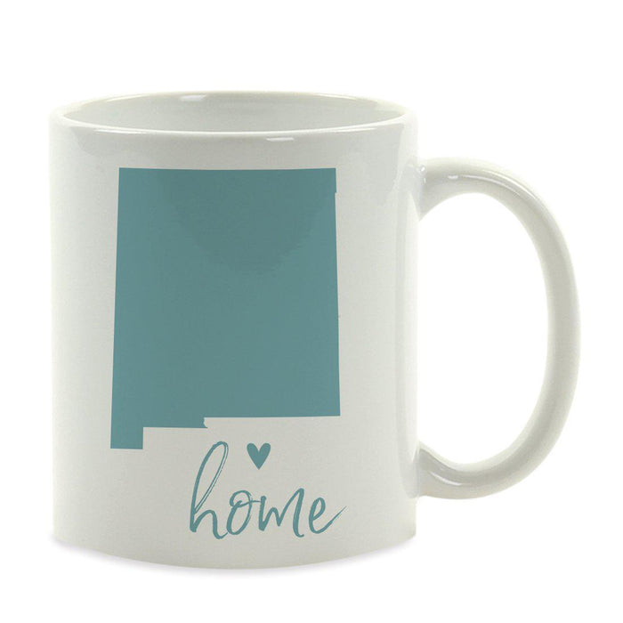 Andaz Press 11 oz Aqua US State Home Heart Coffee Mug-Set of 1-Andaz Press-New Mexico-