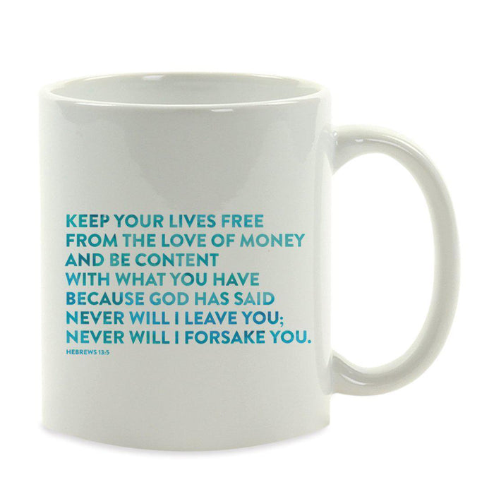Andaz Press 11oz Bible Verses Coffee Mug-Set of 1-Andaz Press-Hebrews 13:5-