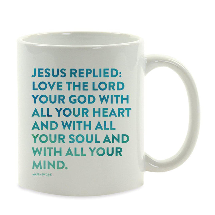 Andaz Press 11oz Bible Verses Coffee Mug-Set of 1-Andaz Press-Matthew 22:37-
