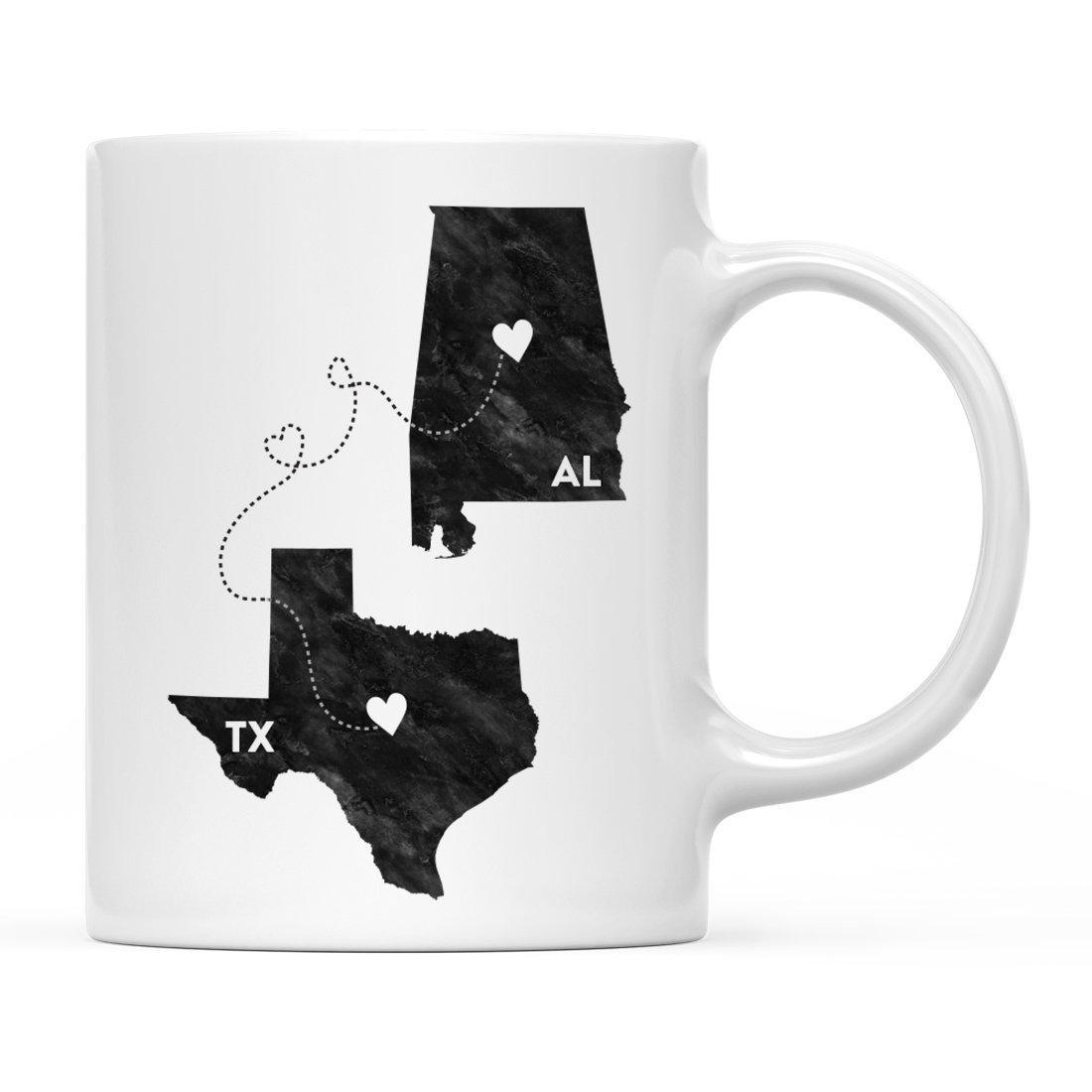 Andaz Press 11oz Black And White Modern Texas Long Distance Coffee Mug