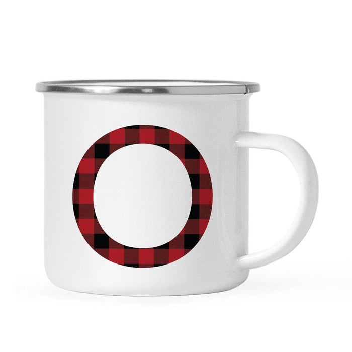 Andaz Press 11oz Buffalo Red Plaid Monogram Campfire Coffee Mug-Set of 1-Andaz Press-O-