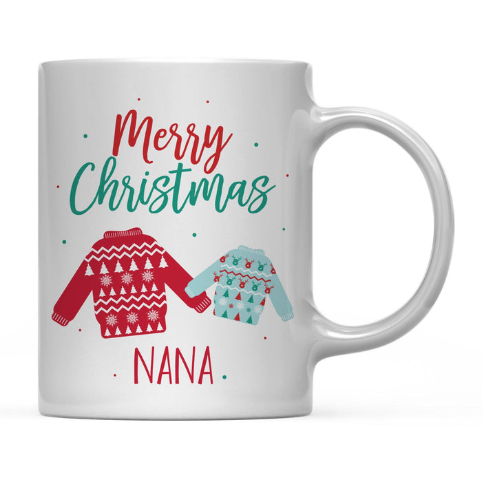 Andaz Press 11oz Family Fair Isle Ugly Sweater Coffee Mug-Set of 1-Andaz Press-Mommy Daddy-