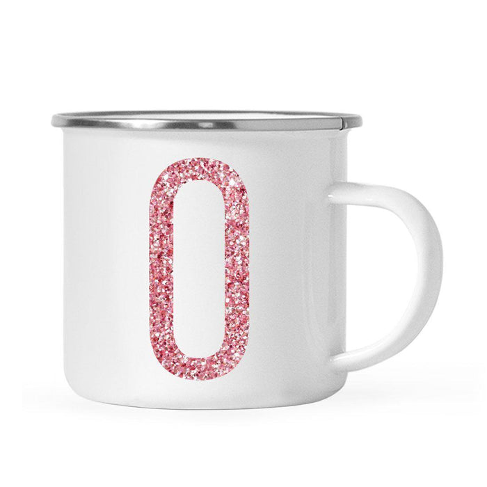 Andaz Press 11oz Faux Pink Glitter Monogram Campfire Coffee Mug-Set of 1-Andaz Press-O-