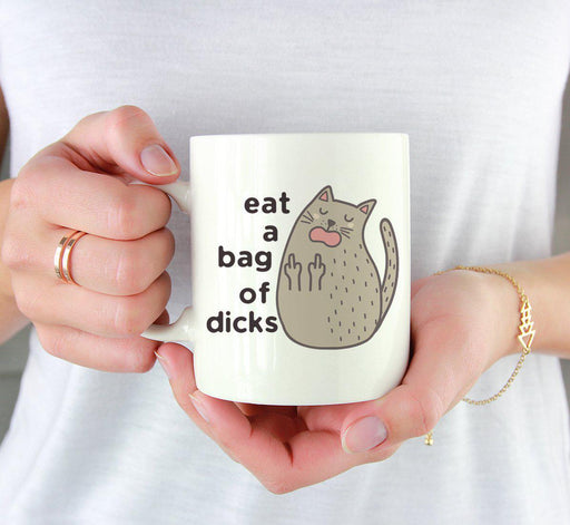 Andaz Press 11oz Funny Rude Cat Graphic Coffee Mug-Set of 1-Andaz Press-Bag of Dicks-