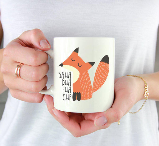 Andaz Press 11oz Funny Rude Fox Graphic Coffee Mug-Set of 1-Andaz Press-Shuh Duh Fuh Cup-