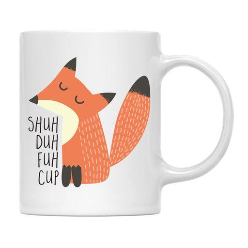 Andaz Press 11oz Funny Rude Fox Graphic Coffee Mug-Set of 1-Andaz Press-Shuh Duh Fuh Cup-