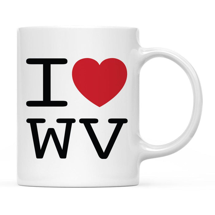 Andaz Press 11oz Heart Graphic I Love US State Coffee Mug-Set of 1-Andaz Press-West Virginia-