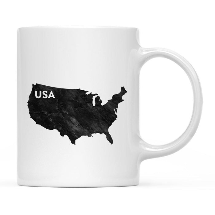 Andaz Press 11oz Modern Black Grunge Abbreviation US State Coffee Mug-Set of 1-Andaz Press-United States-