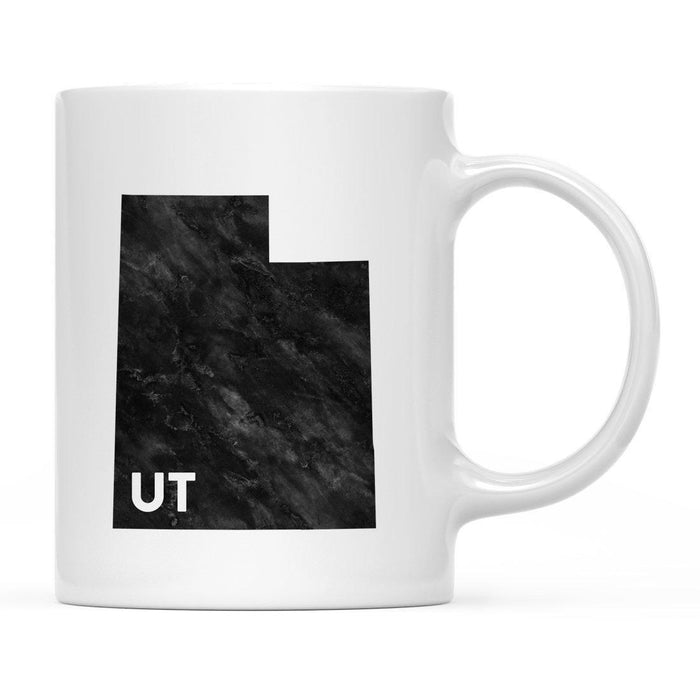 Andaz Press 11oz Modern Black Grunge Abbreviation US State Coffee Mug-Set of 1-Andaz Press-Utah-