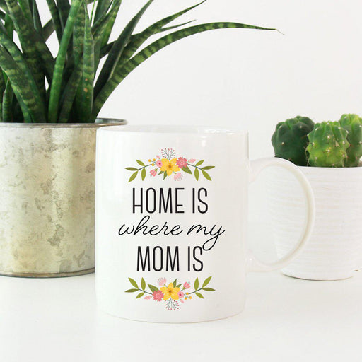 Andaz Press 11oz Mother's Day Home Is Floral Flower Coffee Mug-Set of 1-Andaz Press-Mom-