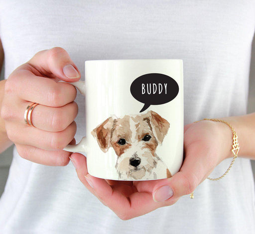 Andaz Press 11oz Personalized Dog Bubble Message Coffee Mug-Set of 1-Andaz Press-Wire Haired Jack Russell Custom-