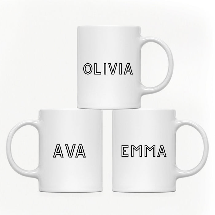 Andaz Press 11oz Personalized Unique Text Coffee Mug-Set of 1-Andaz Press-Classic Outline-