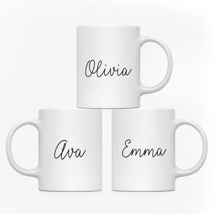 Andaz Press 11oz Personalized Unique Text Coffee Mug-Set of 1-Andaz Press-Cute Cursive-