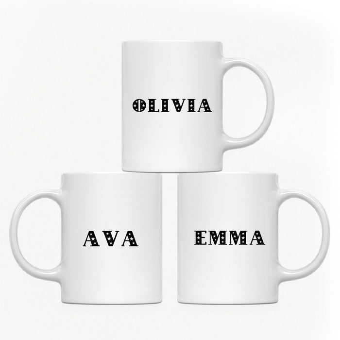 Andaz Press 11oz Personalized Unique Text Coffee Mug-Set of 1-Andaz Press-Star Studded-