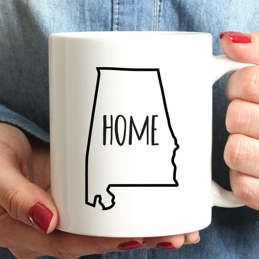 Andaz Press 11oz US State Shape Home Layout Coffee Mug-Set of 1-Andaz Press-Alabama-