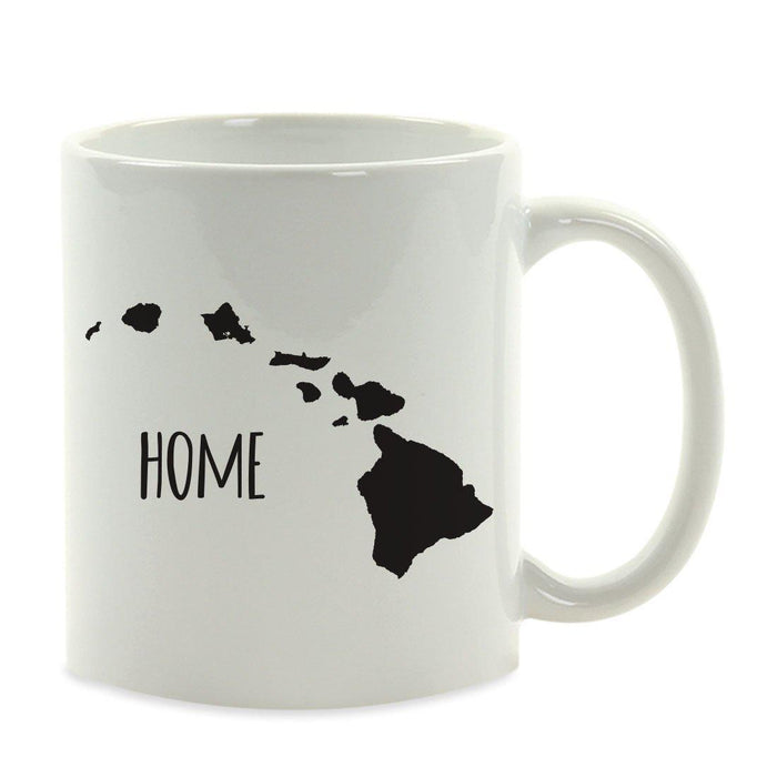 Andaz Press 11oz US State Shape Home Layout Coffee Mug-Set of 1-Andaz Press-Hawaii-