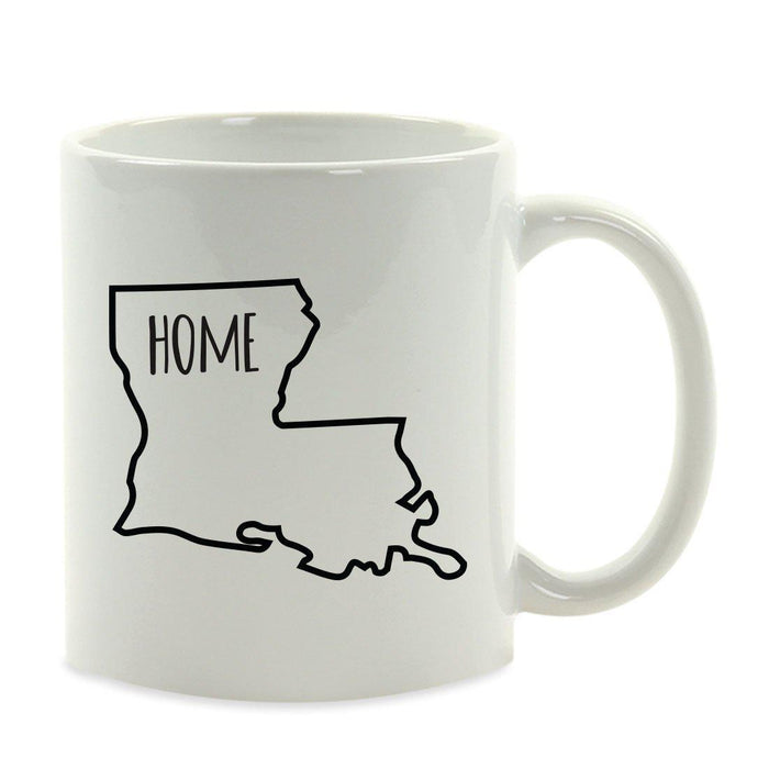 Andaz Press 11oz US State Shape Home Layout Coffee Mug-Set of 1-Andaz Press-Louisiana-