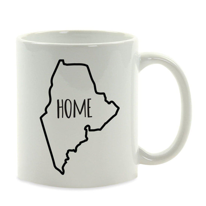 Andaz Press 11oz US State Shape Home Layout Coffee Mug-Set of 1-Andaz Press-Maine-