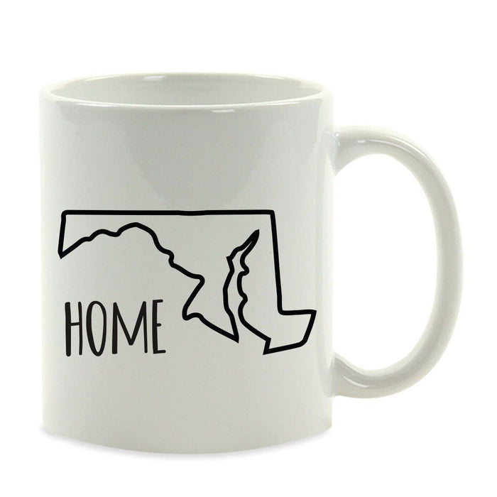 Andaz Press 11oz US State Shape Home Layout Coffee Mug-Set of 1-Andaz Press-Maryland-