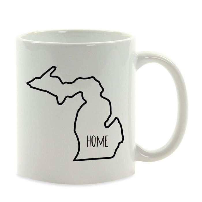 Andaz Press 11oz US State Shape Home Layout Coffee Mug-Set of 1-Andaz Press-Michigan-