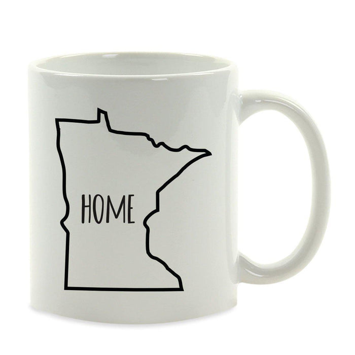 Andaz Press 11oz US State Shape Home Layout Coffee Mug-Set of 1-Andaz Press-Minnesota-