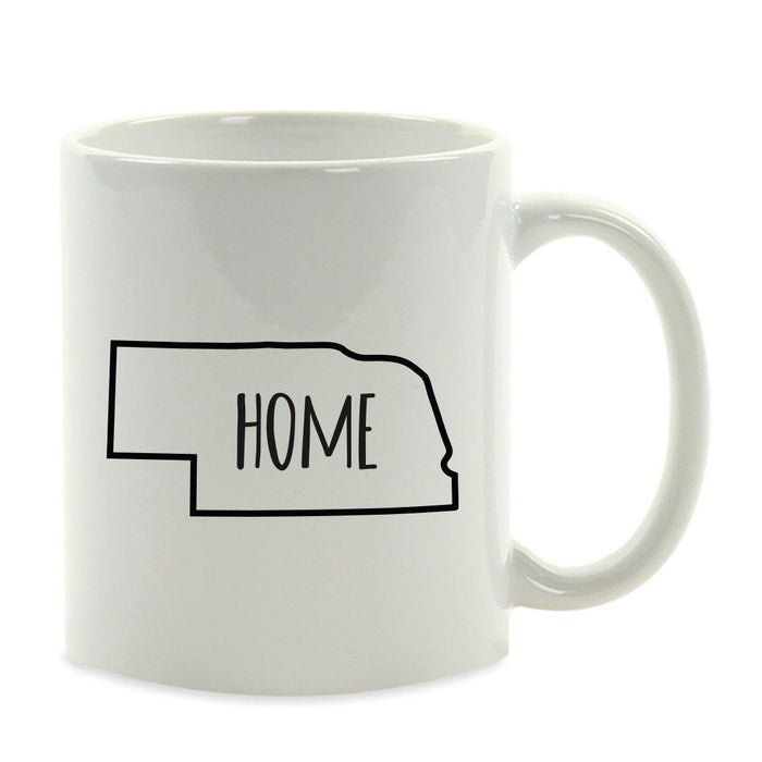 Andaz Press 11oz US State Shape Home Layout Coffee Mug-Set of 1-Andaz Press-Nebraska-