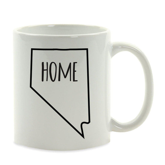 Andaz Press 11oz US State Shape Home Layout Coffee Mug-Set of 1-Andaz Press-Nevada-