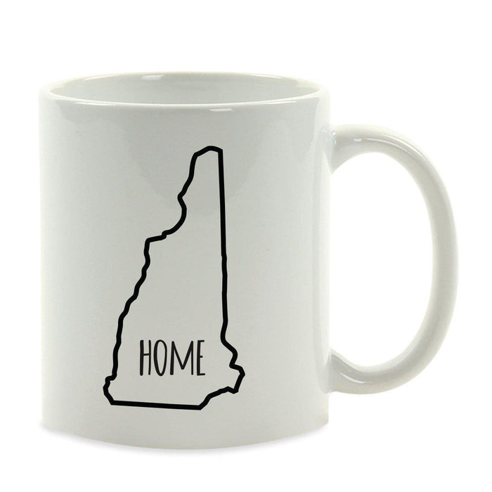 Andaz Press 11oz US State Shape Home Layout Coffee Mug-Set of 1-Andaz Press-New Hampshire-