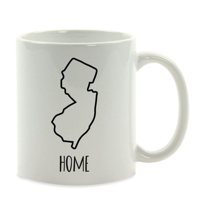 Andaz Press 11oz US State Shape Home Layout Coffee Mug-Set of 1-Andaz Press-New Jersey-