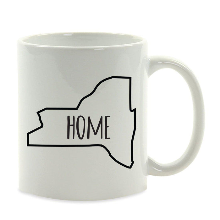 Andaz Press 11oz US State Shape Home Layout Coffee Mug-Set of 1-Andaz Press-New York-