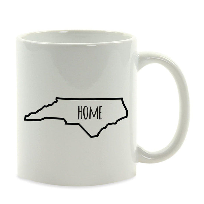 Andaz Press 11oz US State Shape Home Layout Coffee Mug-Set of 1-Andaz Press-North Carolina-