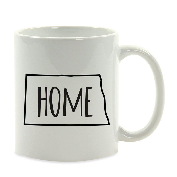 Andaz Press 11oz US State Shape Home Layout Coffee Mug-Set of 1-Andaz Press-North Dakota-