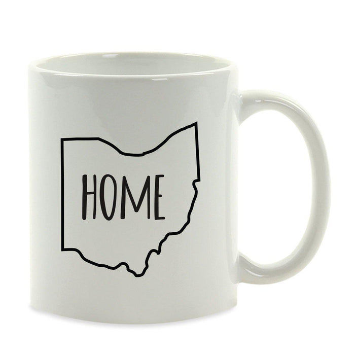 Andaz Press 11oz US State Shape Home Layout Coffee Mug-Set of 1-Andaz Press-Ohio-