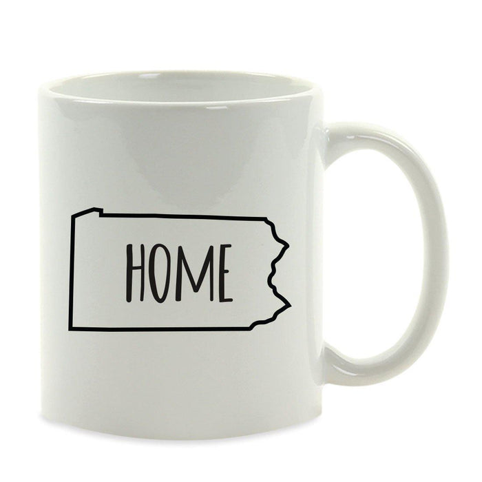 Andaz Press 11oz US State Shape Home Layout Coffee Mug-Set of 1-Andaz Press-Pennsylvania-