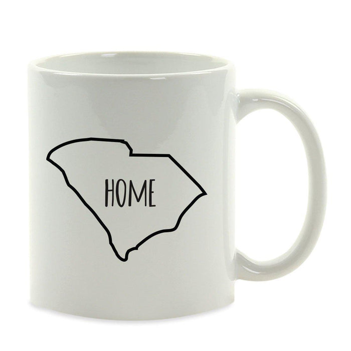 Andaz Press 11oz US State Shape Home Layout Coffee Mug-Set of 1-Andaz Press-South Carolina-