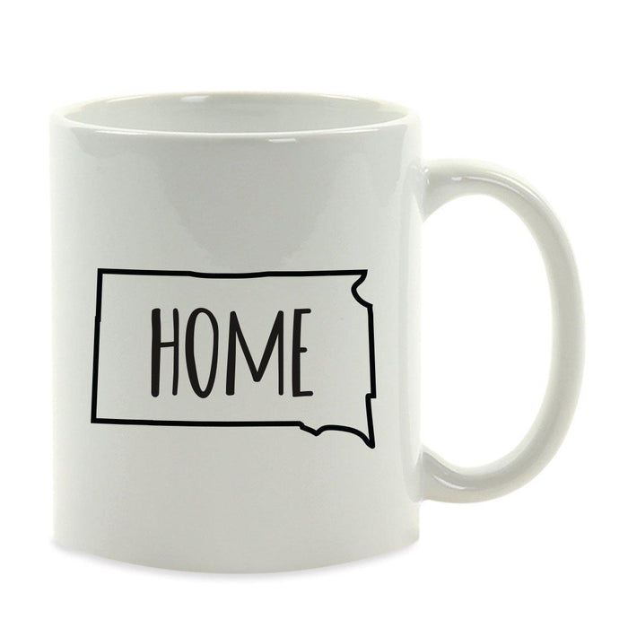 Andaz Press 11oz US State Shape Home Layout Coffee Mug-Set of 1-Andaz Press-South Dakota-