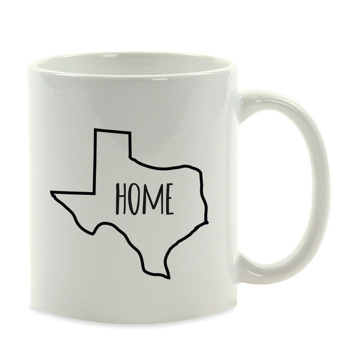 Andaz Press 11oz US State Shape Home Layout Coffee Mug-Set of 1-Andaz Press-Texas-