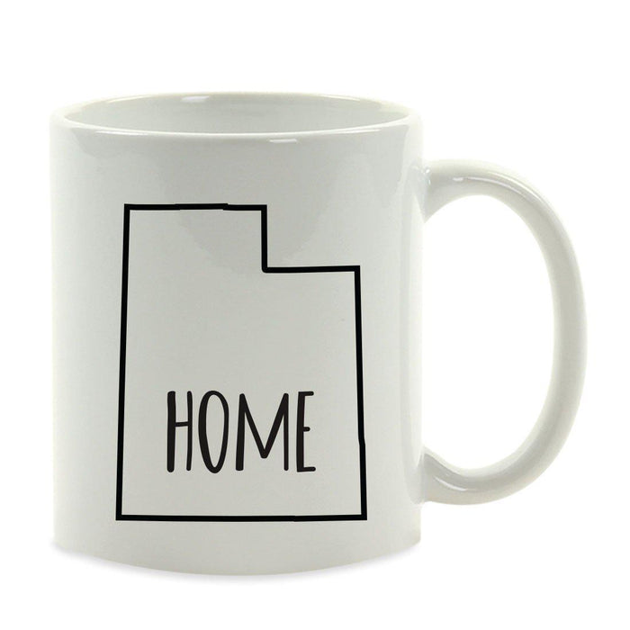 Andaz Press 11oz US State Shape Home Layout Coffee Mug-Set of 1-Andaz Press-Utah-