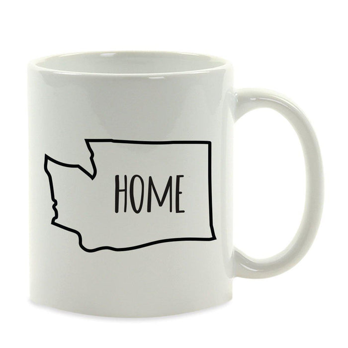 Andaz Press 11oz US State Shape Home Layout Coffee Mug-Set of 1-Andaz Press-Washington-