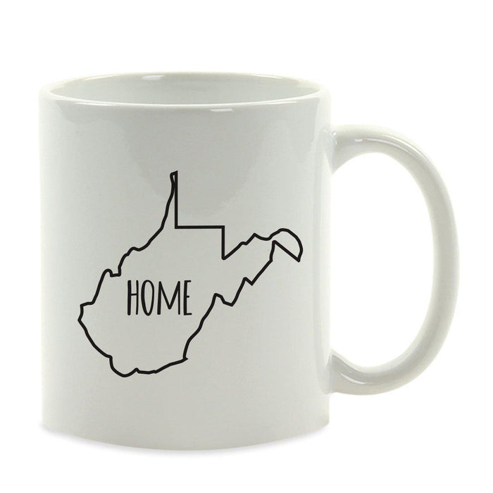 Andaz Press 11oz US State Shape Home Layout Coffee Mug-Set of 1-Andaz Press-West Virginia-