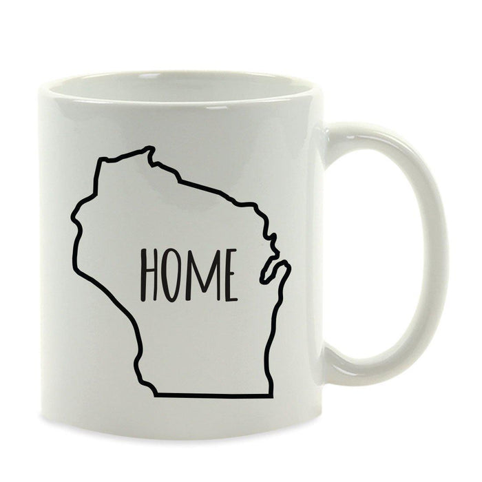 Andaz Press 11oz US State Shape Home Layout Coffee Mug-Set of 1-Andaz Press-Wisconsin-