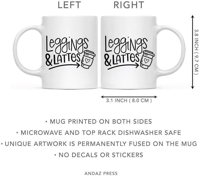 Andaz Press Autumn 11oz. Coffee Mug Gift, Leggings & Lattes-Set of 1-Andaz Press-Leggings & Lattes-