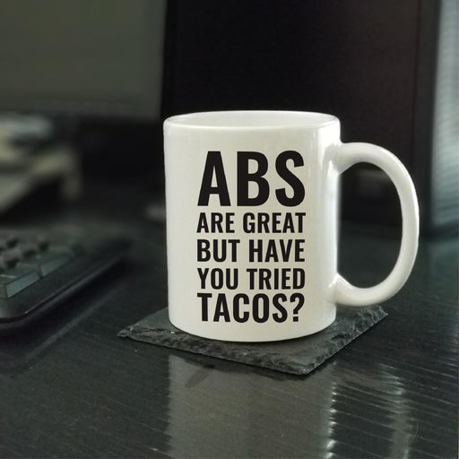 Andaz Press Fitness Coffee Mug Abs are Great But Have You Tried Tacos?-Set of 1-Andaz Press-Abs are Great But Have You Tried Tacos?-