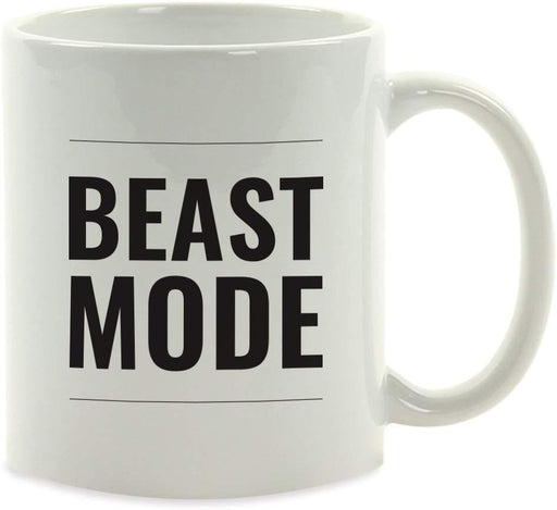 Andaz Press Fitness Coffee Mug Beast Mode-Set of 1-Andaz Press-Beast Mode-