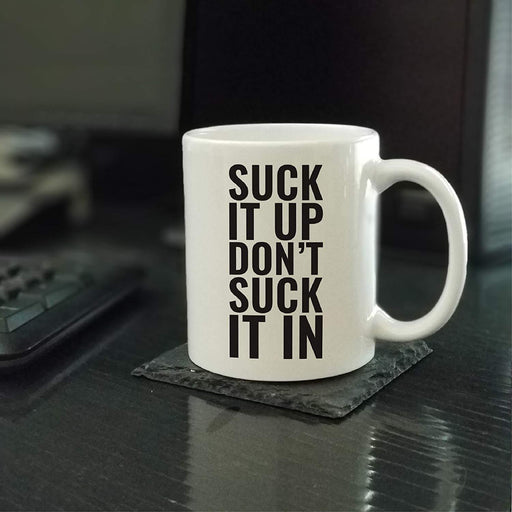 Andaz Press Fitness Coffee Mug Suck It Up Don't Suck It in-Set of 1-Andaz Press-Suck It Up Don't Suck It in-