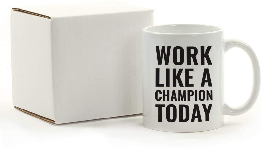 Andaz Press Fitness Coffee Mug Work Like a Champion Today-Set of 1-Andaz Press-Work Like a Champion-