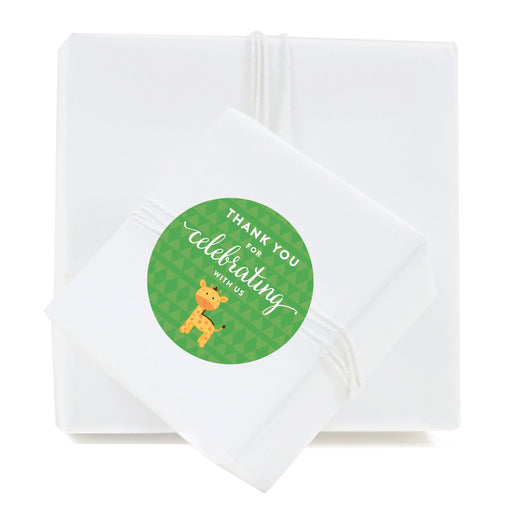 Andaz Press Jungle Safari Baby Shower Round Favor Gift Labels-Set of 40-Andaz Press-