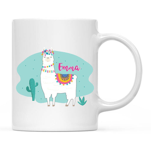 Andaz Press Personalized 11oz Llama and Cactus Baby Shower Party Coffee Mug-Set of 1-Andaz Press-